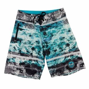 Pelagic Argonaut Reefer Board Shorts Swim Trunks Boys Size 24/25